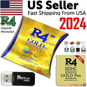 2024 Version R4 Gold Pro SDHC R4i For DS/3DS/2DS Revolution Cartridge + USB