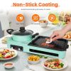 3 in 1 Electric Hot Pot with Grill 1600W Smokeless Non-Stick Korean BBQ Grill Shabu Shabu Hot Pot Combo with Independent Temperature Control for 3-5