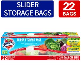 22 Count Slider Storage Bags, Zippered Fresh-keeping Bag, Heavy Duty Food Sorting Storage Bag, Food Preservation Sealed Bag, For Fruit, Grain, Vegeta