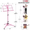 5 Core Music Stand Adjustable Desktop Book Stands Portable Sheet Holder All Metal Foldable Bookstand - MUS FLD PNK