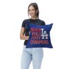 2025 World Series Championship Los Angeles Dodgers Hot Corner Double Sided Tapestry Throw Pillow 18x18 inches