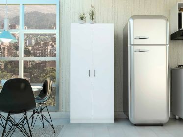 Chad Pantry Double Door Cabinet, Five Shelves,Three Interior Door Shelves