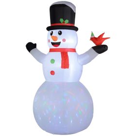 12FT Giant Inflatable Snowman, Christmas Blow Up Snowman with Rotating Colorful LED Light for Indoor, Outdoor, Yard