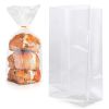 Clear Gusseted Poly Bags, 10 x 6 x 20 Inch. Pack of 100 Gusseted Plastic Bags 1 Mil Thick for Favors with Open Top. Clear Plastic Bags for Packaging
