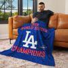 2025 World Series Championship Los Angeles Dodgers Five Tool Silk Touch Throw Blanket 50x60 inches