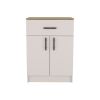 Pantry Cabinet Netal, Kitchen, Ivory / Natural Oak