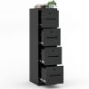4 Drawer Metal Vertical Black Filing Cabinets with Lock for Home Office,Letter/Legal/A4/F4 Size (Assemble Required)