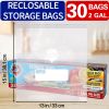30 Count Reclosable Storage Bags, Fresh-keeping Bag, Heavy Duty Food Sorting Storage Bag, Food Preservation Sealed Bag, For Fruit, Grain, Vegetable A