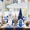 Hanukkah Gnomes Decorations for Home Indoor, Hanukkah Menorah Plush Decor, Jewish, Chanukah Ornaments Jewish Decorations for Party, Table and Tiered