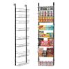 VEVOR Over the Door Pantry Organizer, 8-Tier Pantry Organization and Storage, Heavy-Duty Steel Hanging Spice Rack, Adjustable Wall Seasoning Shelves,