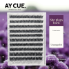 AYCUE #SHE PLAYS HARD# Self-adhesive Lash Clusters C Curl 10-16mm 120 Clusters Glue-free Eyelashes Extensions for Natural Look Easy Application