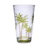 Palm Tree Design Acrylic Glasses Drinking Set of 4 Hi Ball (20oz), Plastic Drinking Glasses, BPA Free Cocktail Glasses, Drinkware Set, Plastic Water