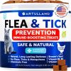 Flea Treatment for Cats Natural Flea and Tick Prevention Supplement for Cats Kittens Chewable Daily Oral Pills with Vitamins 135 Soft Chews Skin & Co