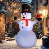 12FT Giant Inflatable Snowman, Christmas Blow Up Snowman with Rotating Colorful LED Light for Indoor, Outdoor, Yard