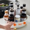 1pc Spice Racks; Rotatable Storage Tray; Salt; Sauce And Vinegar Countertop Storage Rack; Multi-functional Storage Rack; Kitchen Supplies; 8.7in/2.95