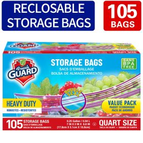 105 Count Reclosable Storage Bags, Fresh-keeping Bag, Heavy Duty Food Sorting Storage Bag, Food Preservation Sealed Bag, For Fruit, Grain, Vegetable
