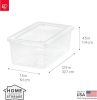 20 Pack Storage Bins with Lids 6 Quart Shoe Boxes Clear Stackable Containers Organize Shoes Closet