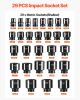 VEVOR Impact Socket Set 3/4 Inches 29 Piece Impact Sockets, 6-Point Sockets, Rugged Construction, CR-M0, 3/4 Inches Drive Socket Set Impact SAE 3/4 i