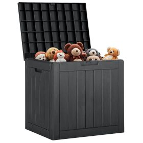 31 Gallon Resin Deck Box, Waterproof UV Resistant Outdoor Storage Box for Garden, Indoor