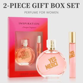 2-Piece Set, Women's Eau De Parfuma Gift Box, Long Lasting Fragrance, Notes Of Watermelon, Pear, Tea, Acai Berry Flavor, For Holiday Gifts, Dating, D