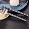 Kitchen Garlic Press with Soft;  Easy to Squeeze Ergonomic Handle - Garlic Mincer Tool with Sturdy Design Extracts More Garlic Paste - Easy to Clean