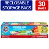 30 Count Reclosable Storage Bags, Fresh-keeping Bag, Heavy Duty Food Sorting Storage Bag, Food Preservation Sealed Bag, For Fruit, Grain, Vegetable A
