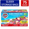 75 Count Slider Storage Bags, Zippered Fresh-keeping Bag, Heavy Duty Food Sorting Storage Bag, Food Preservation Sealed Bag, For Fruit, Grain, Vegeta