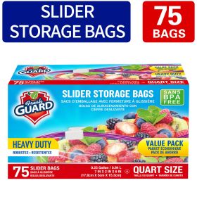 75 Count Slider Storage Bags, Zippered Fresh-keeping Bag, Heavy Duty Food Sorting Storage Bag, Food Preservation Sealed Bag, For Fruit, Grain, Vegeta