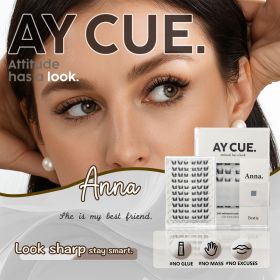 AYCUE #ANNA# Self-adhesive Lash Clusters C Curl 10-14mm 60 Clusters Glue-free Eyelashes Extensions for Natural Look Easy Application Lightweight & Re