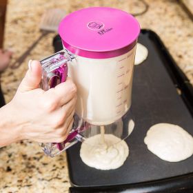 Pancake Batter Dispenser - Kitchen Must Have Tool for Perfect Pancakes, Cupcake, Waffle, Muffin Mix, Crepe & Cake - Easy Pour Baking Supplies for Gri