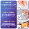 Clear Gusseted Poly Bags, 4 x 2 x 8 Inch. Pack of 100 Gusseted Plastic Bags 1 Mil Thick for Favors with Open Top. Clear Plastic Bags for Packaging Co