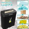 Woolsche Paper Shredder - 10-Sheet Cross Cut with 3.43-Gallon Basket - P-4 Security Level - 3-Mode Design - Shreds CD and Credit Card - Durable, Fast