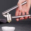 Kitchen Garlic Press with Soft;  Easy to Squeeze Ergonomic Handle - Garlic Mincer Tool with Sturdy Design Extracts More Garlic Paste - Easy to Clean