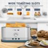 4-Slice Toaster, 7 Browning Settings, Defrost/Reheat Functions, Removable Crumb Tray, Full body Stainless Steel Housing, Anti-Fingerprint, Anti-Jam,