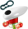 Kitchen Electric Can Opener: Open Your Cans with A Simple Push of Button - Smooth Edge, Food-Safe and Battery Operated Handheld Can Opener  with Manu