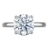 3.50 CTW Round Lab-Grown Diamond Solitaire Engagement Ring in 14K White Gold (F/VS, AGI Certified)