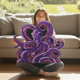 Green And Purple Cthulhu Rugs Water Absorbent Bath Mat Octopus Anime Rug Graphic Gothic Bathroom Rugs Fantasy Decorate, Non Slip Backing, Unique Gift (Color: Purple, size: 25*27in)