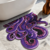 Green And Purple Cthulhu Rugs Water Absorbent Bath Mat Octopus Anime Rug Graphic Gothic Bathroom Rugs Fantasy Decorate, Non Slip Backing, Unique Gift