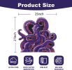 Green And Purple Cthulhu Rugs Water Absorbent Bath Mat Octopus Anime Rug Graphic Gothic Bathroom Rugs Fantasy Decorate, Non Slip Backing, Unique Gift