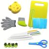 Everyday Kitchens Complete Youngsters Cooking Set - Real Cooking Tools, Safety Knives, and Playful Accessories for Youngsters Aged 4-8, Including Spa