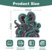 Green And Purple Cthulhu Rugs Water Absorbent Bath Mat Octopus Anime Rug Graphic Gothic Bathroom Rugs Fantasy Decorate, Non Slip Backing, Unique Gift