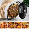 Cast iron soup POTS are suitable for various tools, such as ceramic, gas, induction cookers or barbecue grills. It can be used for cooking, baking an