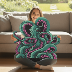 Green And Purple Cthulhu Rugs Water Absorbent Bath Mat Octopus Anime Rug Graphic Gothic Bathroom Rugs Fantasy Decorate, Non Slip Backing, Unique Gift (Color: Green, size: 25*27in)